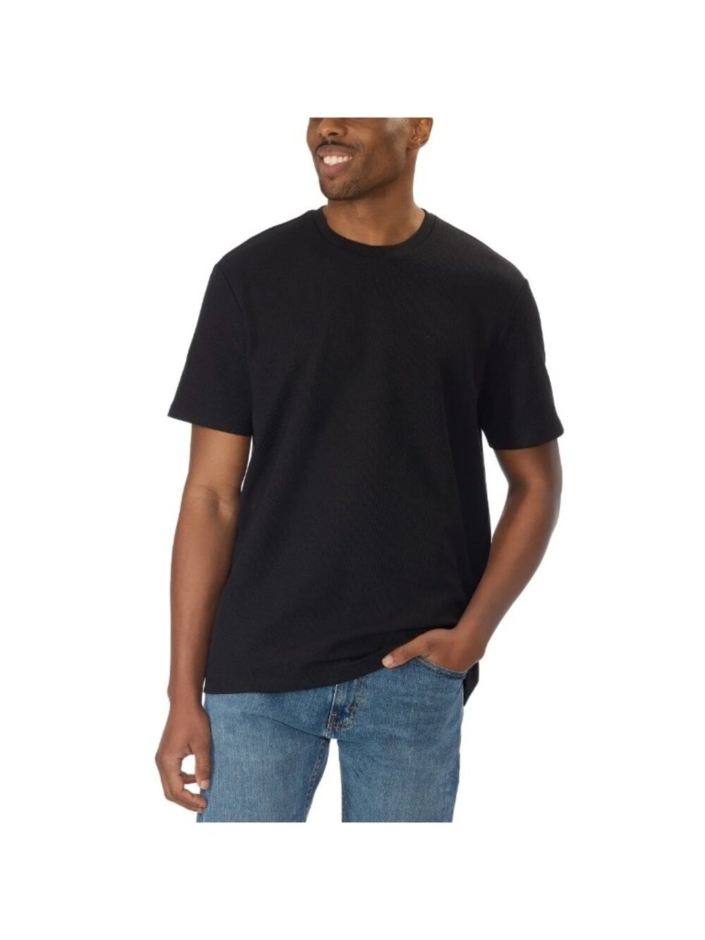 NWOT Calvin Klein Men's Black T-Shirt L Cotton Blend Crew Neck